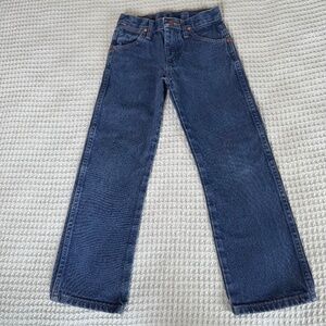 Wrangler Cowboy Cut Original Fit Jeans Boys 8 Regular Denim Adjustable Waist
